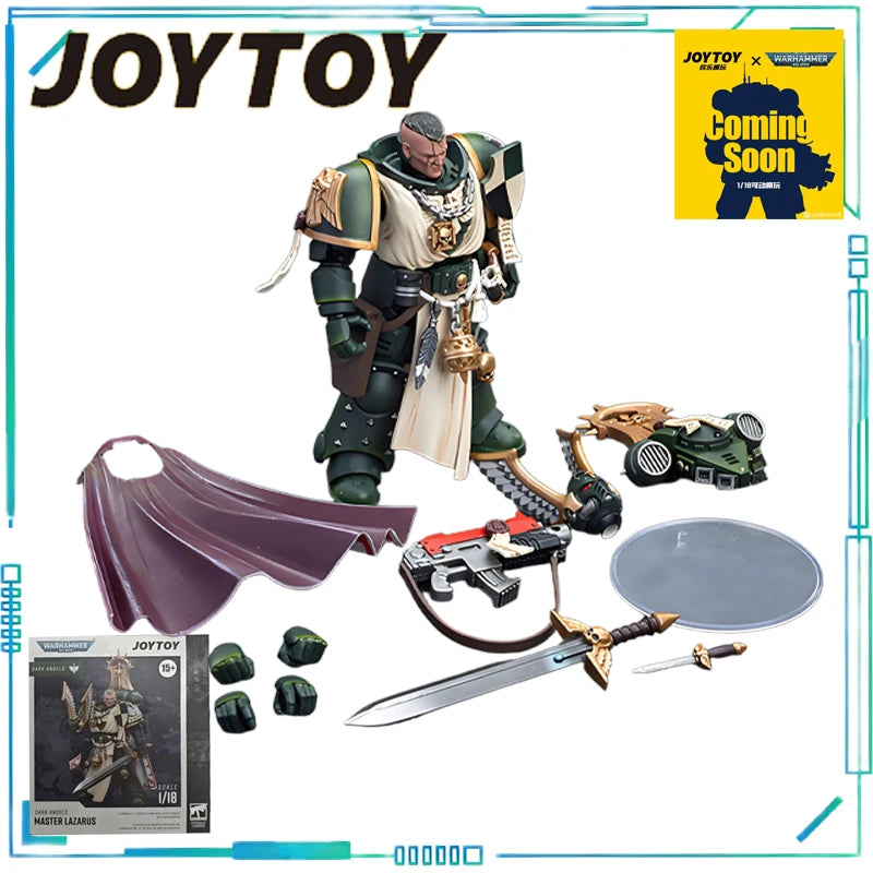 JOYTOY Genuine JOYTOY X Warhammer 40K Series Astat Dark Angel Teacher Lazarus and Mentor of Equipment Power Fist 1/18 Model Toys