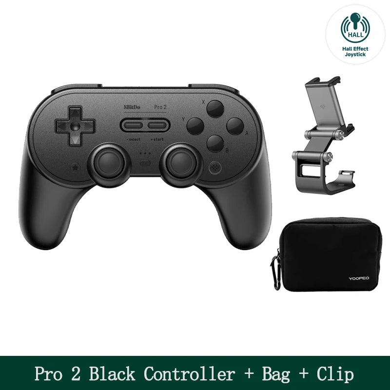 8Bitdo Pro 2 Bluetooth Gamepad Control with Hall for Switch PC macOS Android Steam Raspberry Pi Nintendo Switch Game Controller