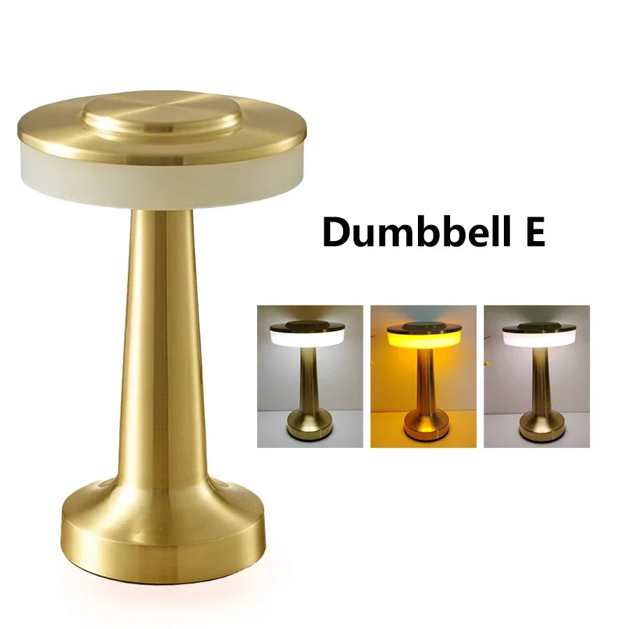Metal Series Table Lamp Touch LED Lamp Simple Desktop Decorative Lamp Bedside Night Light For Bar, Coffee Table, Restaurant