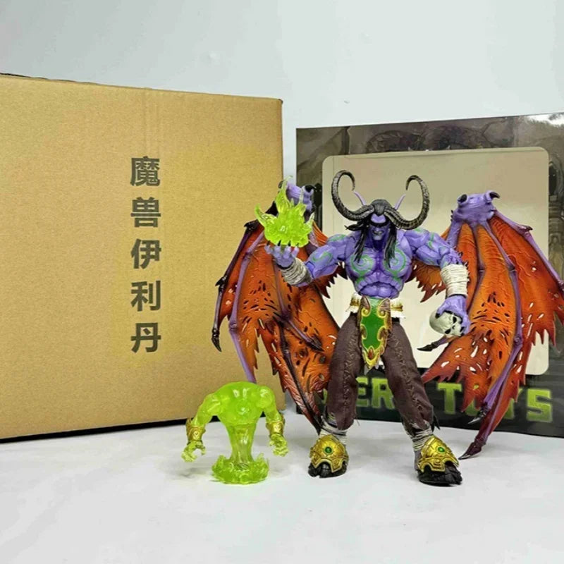 In Stock 25cm World of Warcraft 2nd Generation Demon Hunter Illidan Anime Action Figure Figure Model Collection Toy Gift