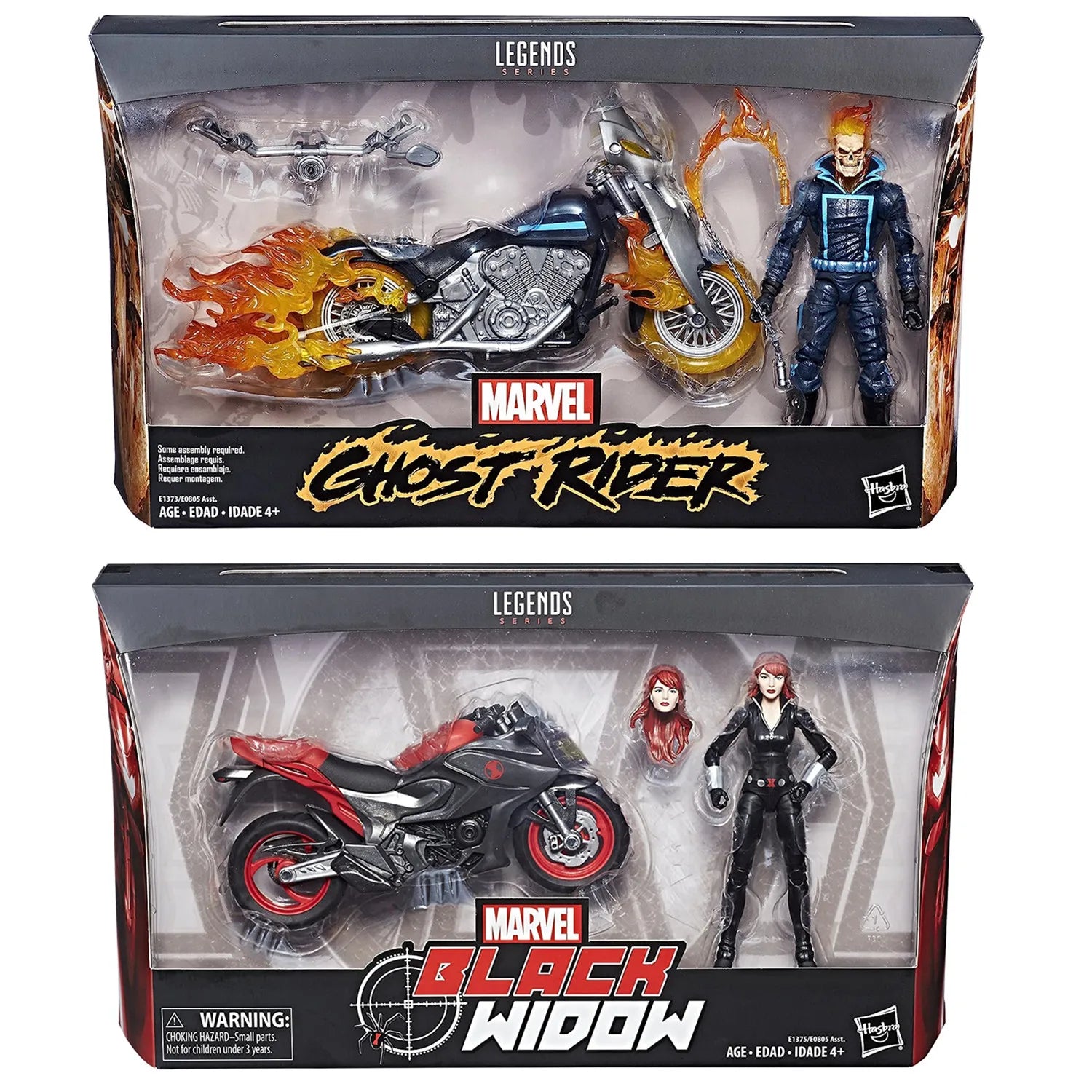 Marvel Legends Ghost Rider & Black Widow 6" Action Figure With Motorcycle Ultimate Flame Cycle Doll Collectible Toys Doll Model