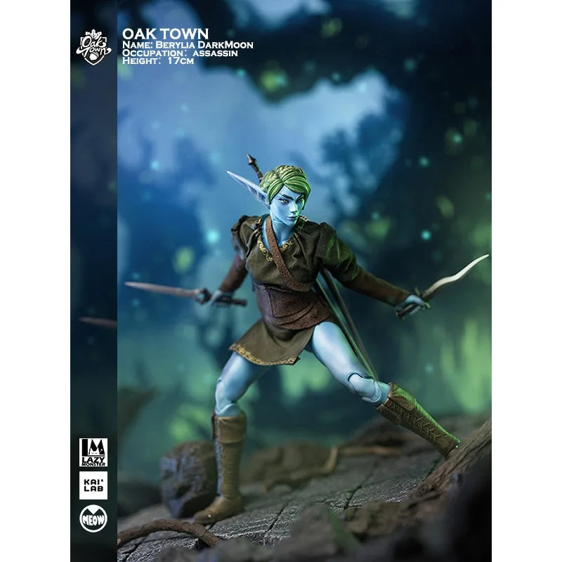 【IN STOCK】 Original Product Oak Town Wave 2 Green-haired Female Elf Blackhorn Draenei 1/12 Action Figure Fan Hobby