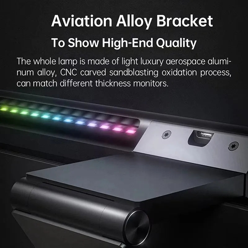 LYMAX Led Monitor Light Bar Stepless Dimming RGB Acoustic Pickup Computer Study Reading Lamp Screen Hanging Light For Game Work