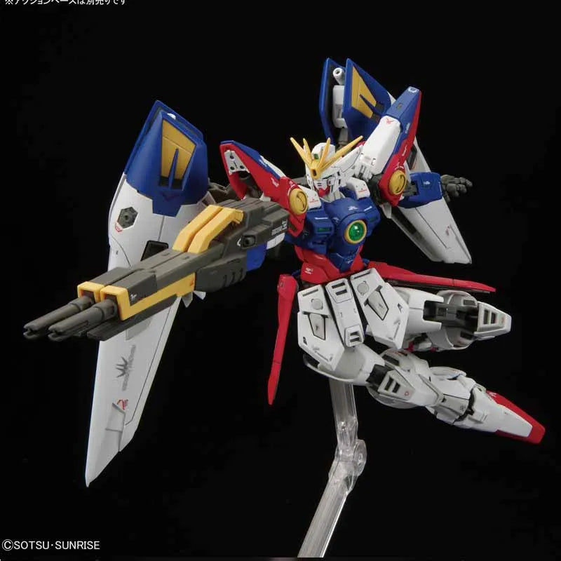High quality Bandai GUNDAM RG 1/144 WING GUNDAM ZERO SHINING GUNDAM Anime Action Figure Assembly Model Toys Collectible Model