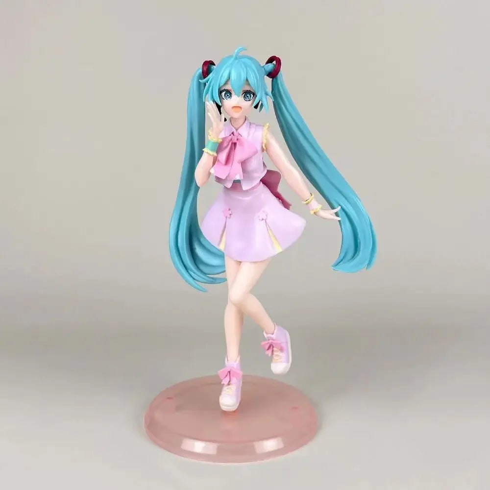 New Anime Miku Cute Kawaii Virtual Singer Manga Statue Pvc Action Figure 15~25cm