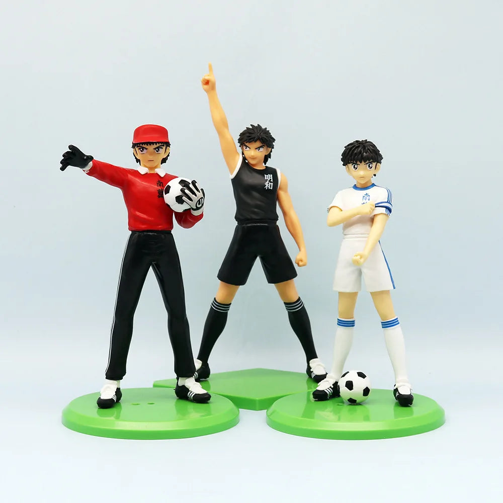 18cm Captain Tsubasa Anime Figure Ozora Tsubasa Action Figures Hyuuga Kojirou/Wakabayashi Genzou Figurine Collection Model Toys
