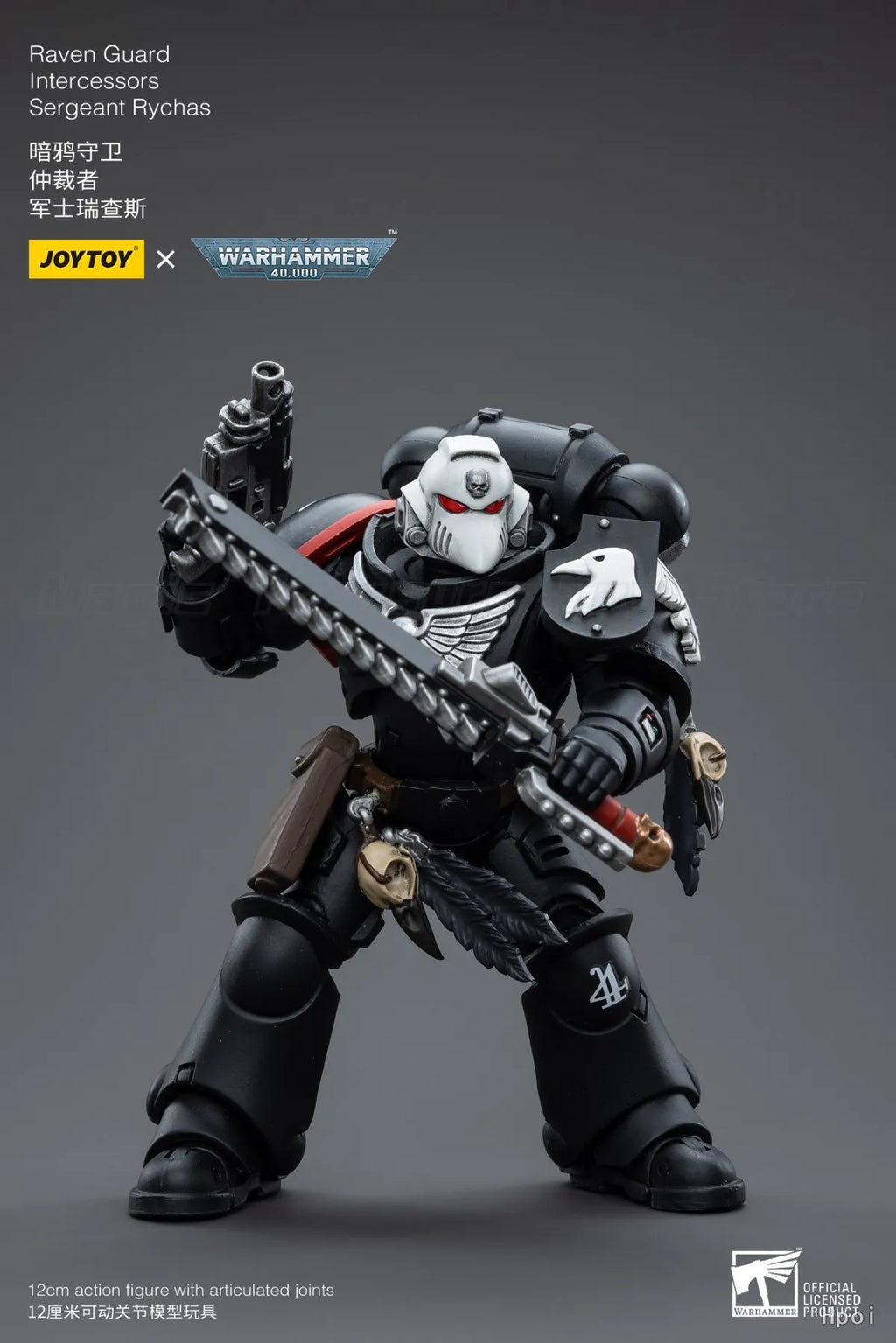 【In Stock 】JOYTOY Warhammer 40K Raven Guard Intercessors Sergeant Rychas Figures Anime Toys 1/18 Action Figure