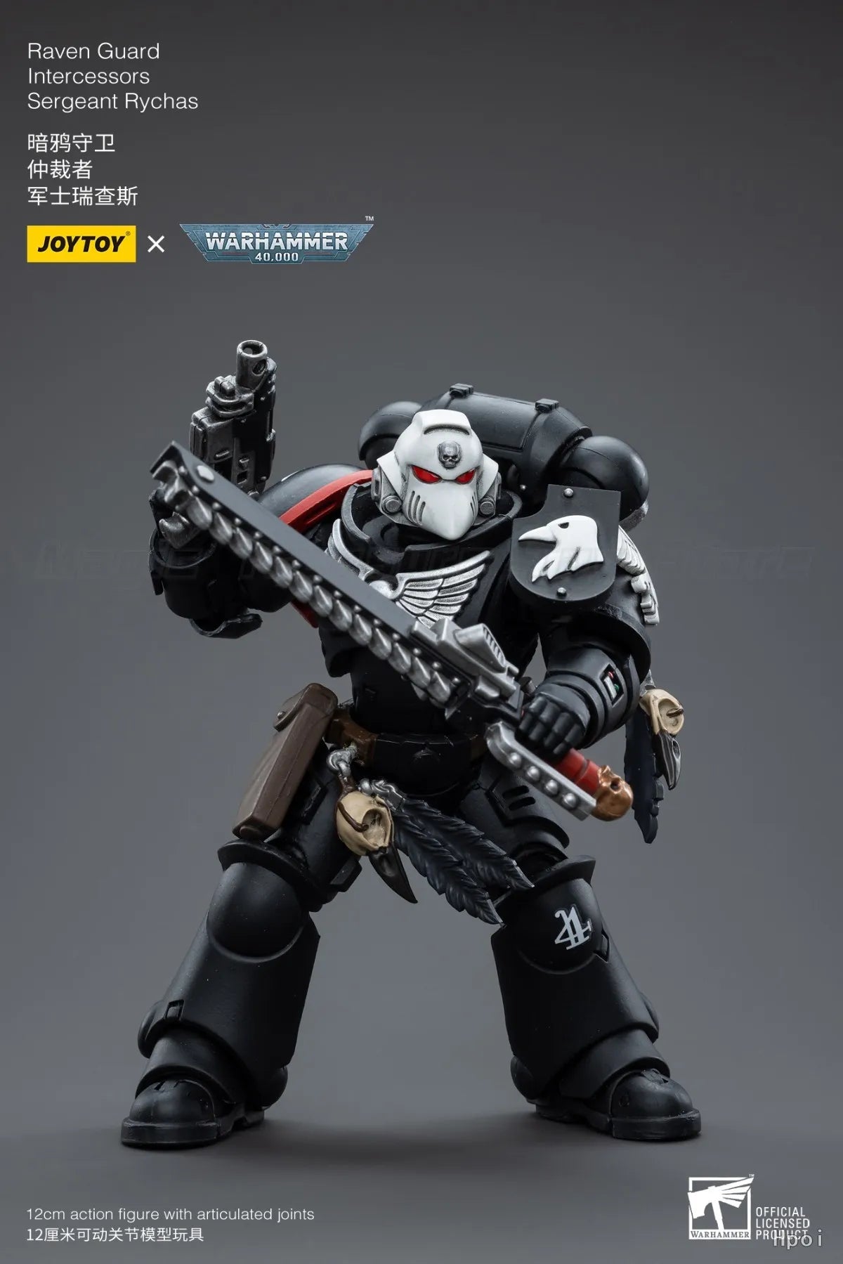 【In Stock 】JOYTOY Warhammer 40K Raven Guard Intercessors Sergeant Rychas Figures Anime Toys 1/18 Action Figure