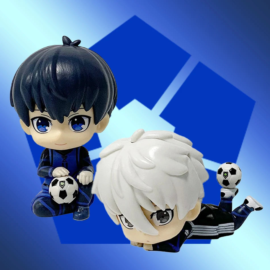 Anime Football Blue Lock lIsagi Yoichi Nagi Seishiro Cosplay Cartoon Standing Sign Figurine Ornament Figures Model Kits Gift