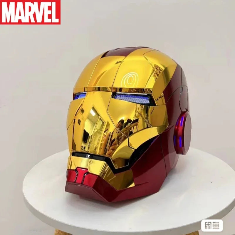 Marvel 1/1 Iron Man Jarvis Mk5 Mk50 Helmet Wearable Automatic Voice-Activated Electric Open And Close Series Childrens Toy Gift