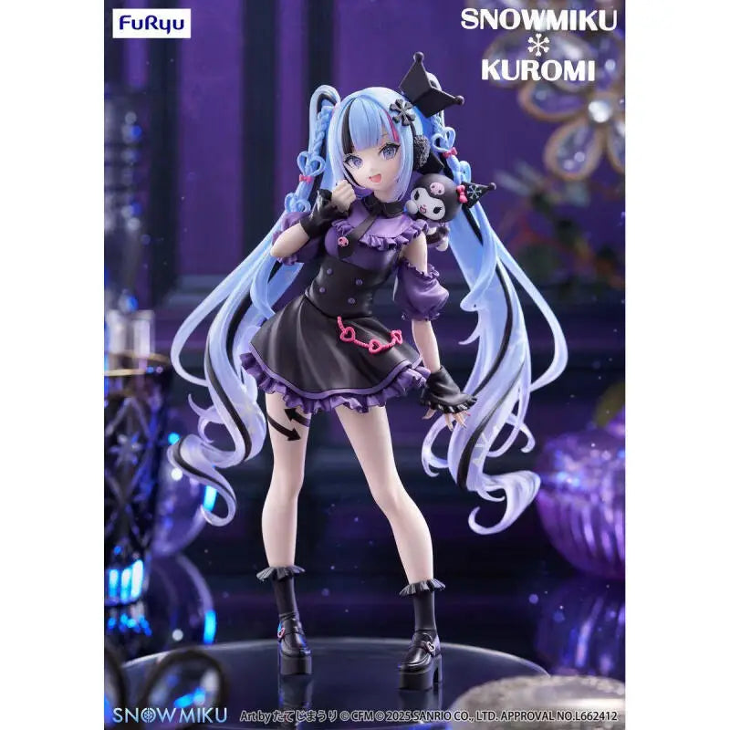 [Genuine Original] Furyu Hatsune Miku Trio-Try-It Figure Snow Miku Kuromi In Stock Anime Figure Model Collector Figurine Gift