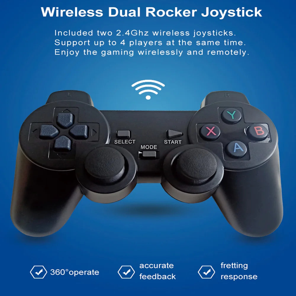 W8 Pro Game Console HD 6K 4K Game Box 4G 5G WiFi Built in 30000 Games Wireless Controller Retro Handheld Game Console For N64