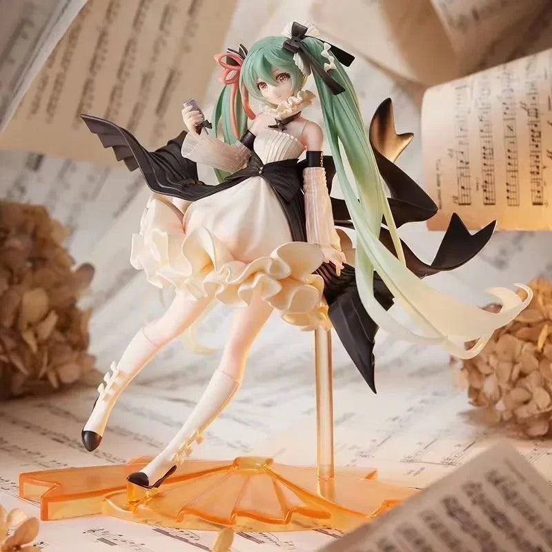Anime-Figurensammlung: Hatsune Miku-Statuenfiguren und Case-Widget