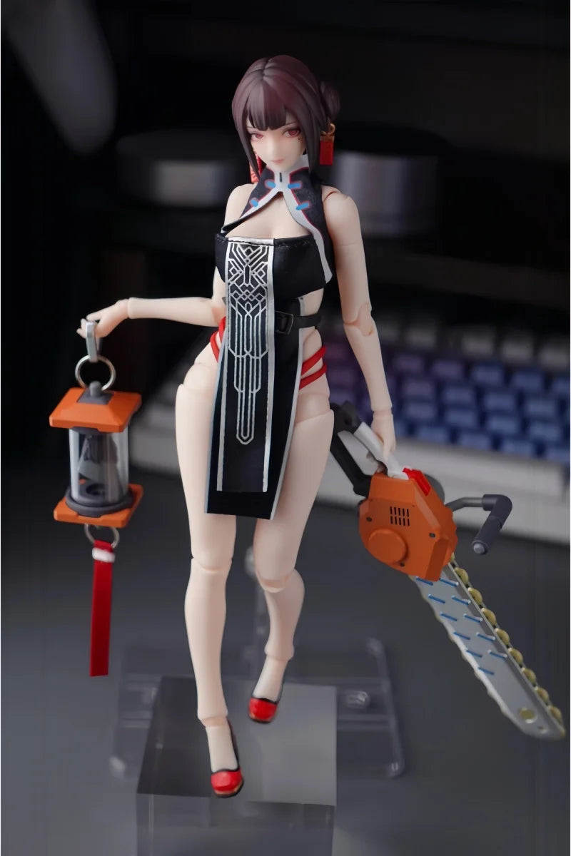 In Stock Mental Agent Maz-01 1/10 Female Cheongsam Lin Fengjiao Replaceable Face Shape Full Set 6in Action Figure Body For Gifts