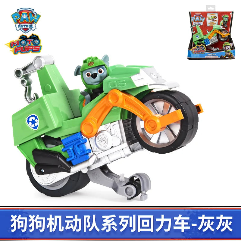 Hot Original Paw Patrol Pull-Back Motorcycle Toys Action Figures Paw Patrol Rescue Vehicle Set Kids Children Toys Birthday Gifts