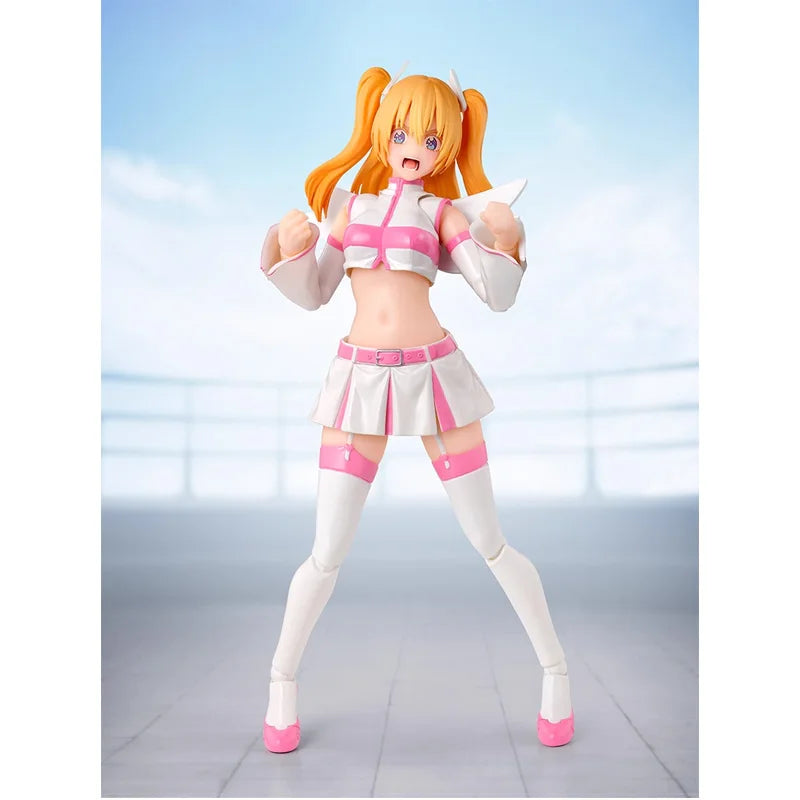 Bandai Genuine SHF Ririsa of 2.5 Dimension Liliel/Miriella Angel Airborne Corps/Ririsa/Mikari Anime Action Figure Model Toy Gift