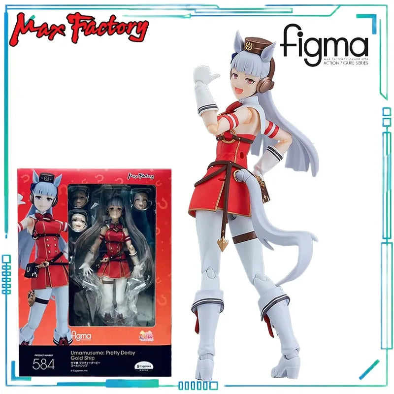 Max Factory Genuine Figma Series PrettyDerby Anime Gold Ship and Mejiro McQueen Proportional Humanoid, All Age,movable Model Toy
