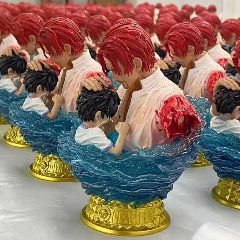 One Piece Figuren GK Rote Haare Shanks Luffy Actionfiguren Büste Modell Anime Dracule Mihawk Figur PVC Dekor Ornament Spielzeug