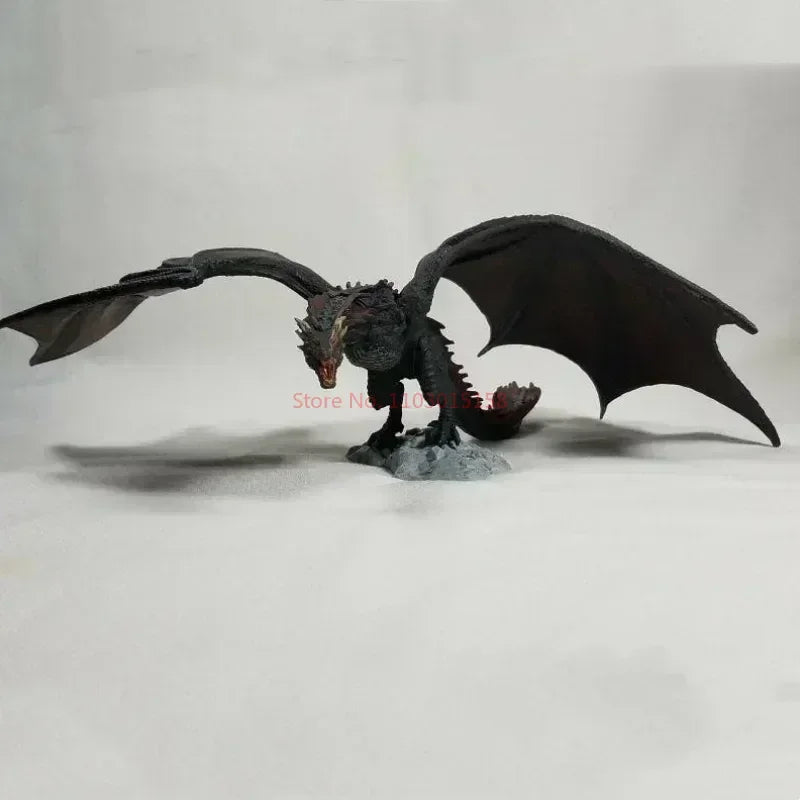 19cm Game Of Thrones Anime Figure Frost Wyrm Viserion Black Dragon Model Dolls  Action Figurine PVC Statue Decoration Toy Gift