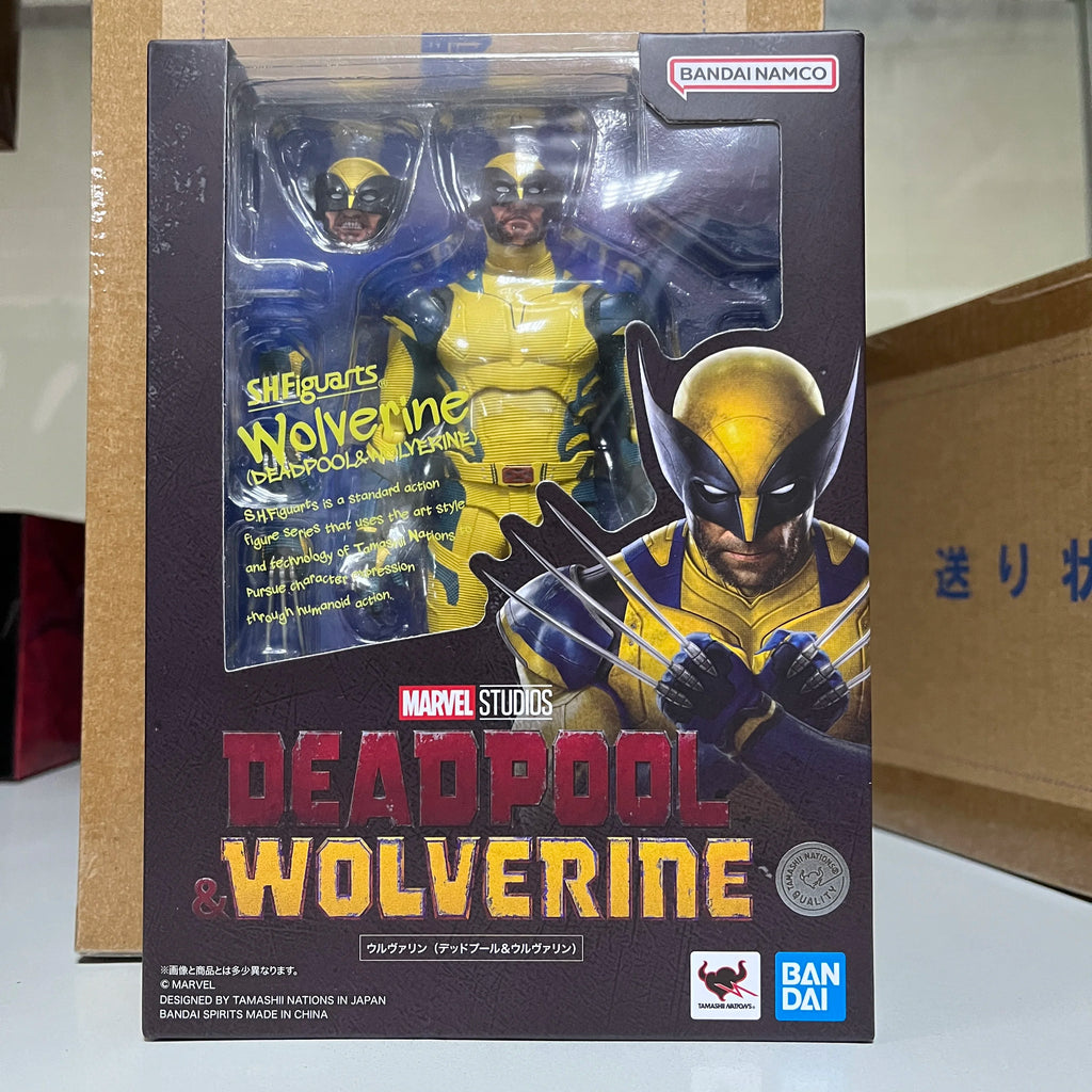 Original BANDAI S.H.Figuarts Wolverine Deadpool Wolverine Action Figure Toys PVC Model Collection