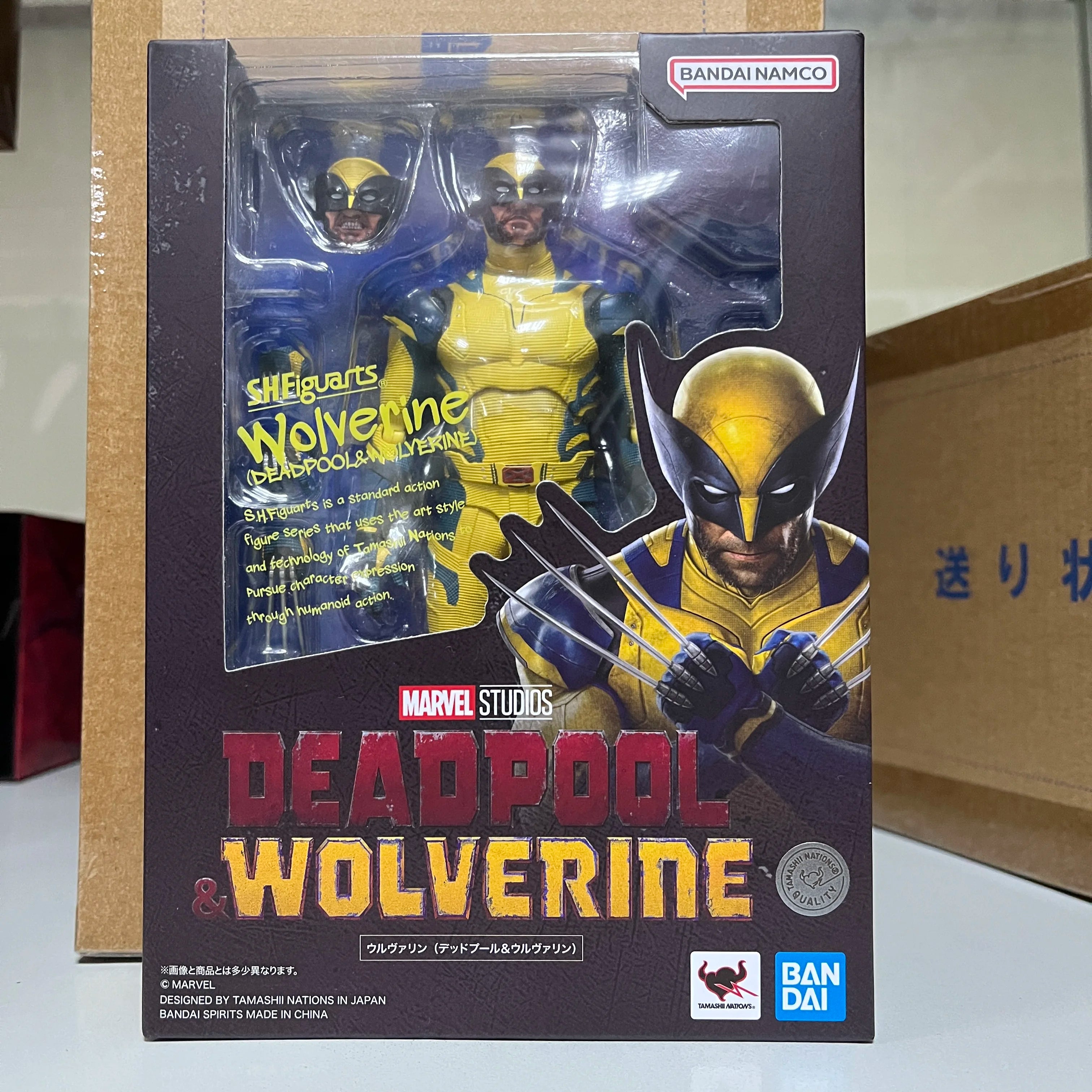 Original BANDAI S.H.Figuarts Wolverine Deadpool Wolverine Action Figure Toys PVC Model Collection