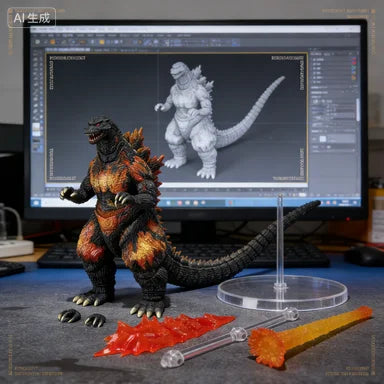 Bandai Godzilla S.H.MonsterArts SHM Burning Godzilla 1995 70th Anniversary Special Ver Anime Action Figures Toys PVC【In Stock】