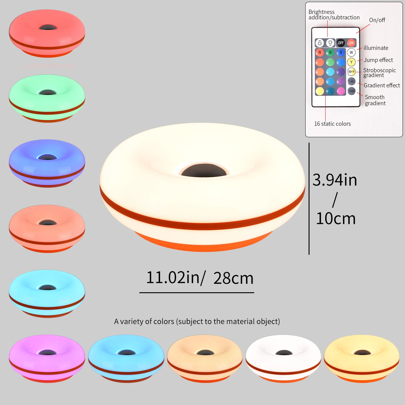 Bauhaus donut table lamp USB plug bedroom bedside decorative light living room dining room ambient light
