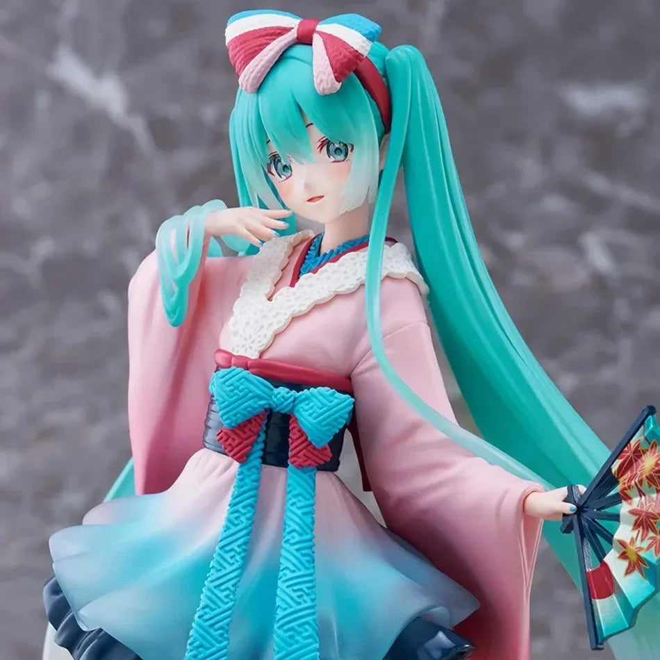 Hatsune Miku Desktop Cute Action Figure 25cm New Tokyo Series Kimono Anime Figurine Kawaii Girl Model Toys Gift