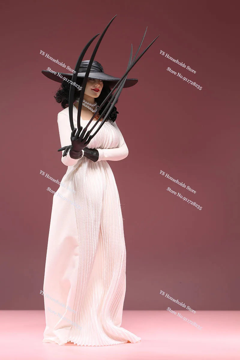 Original A23C01 1/6 Scale Female Vampire Soldier White Long Dress Decoration Lady Dimitrescu Movie Role Delicate 12" Figurine