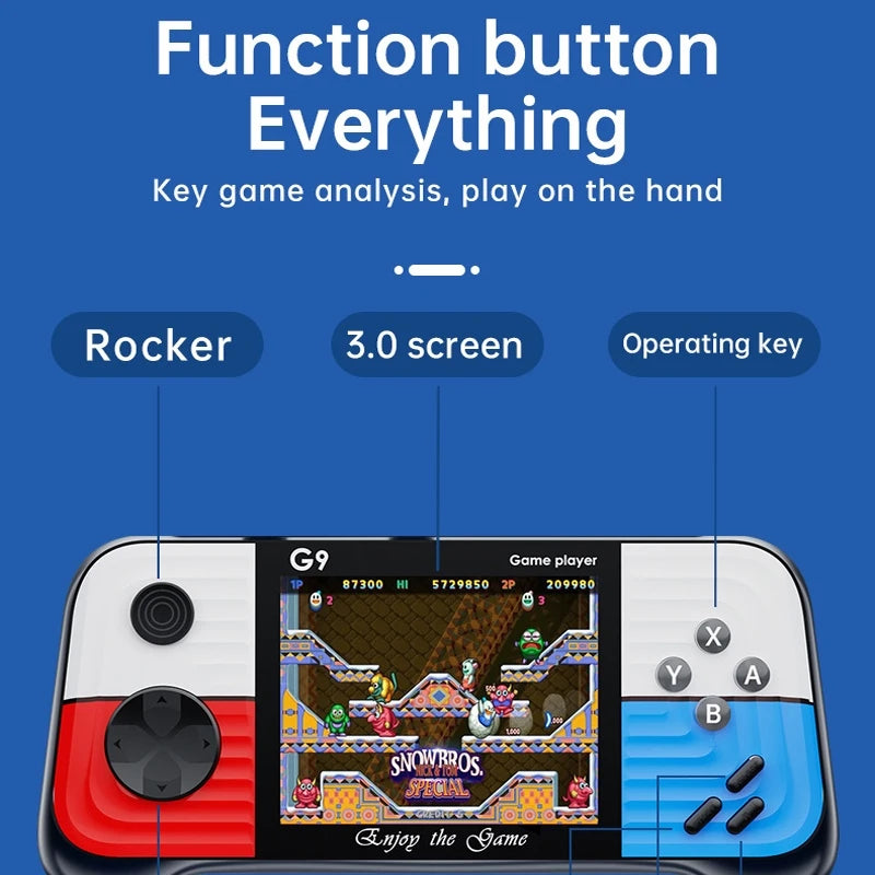 G9 3.0 Inch Nostalgic Handheld Game Console 666 Free Games 8 Bit Mini Portable Retro Game Player Machine