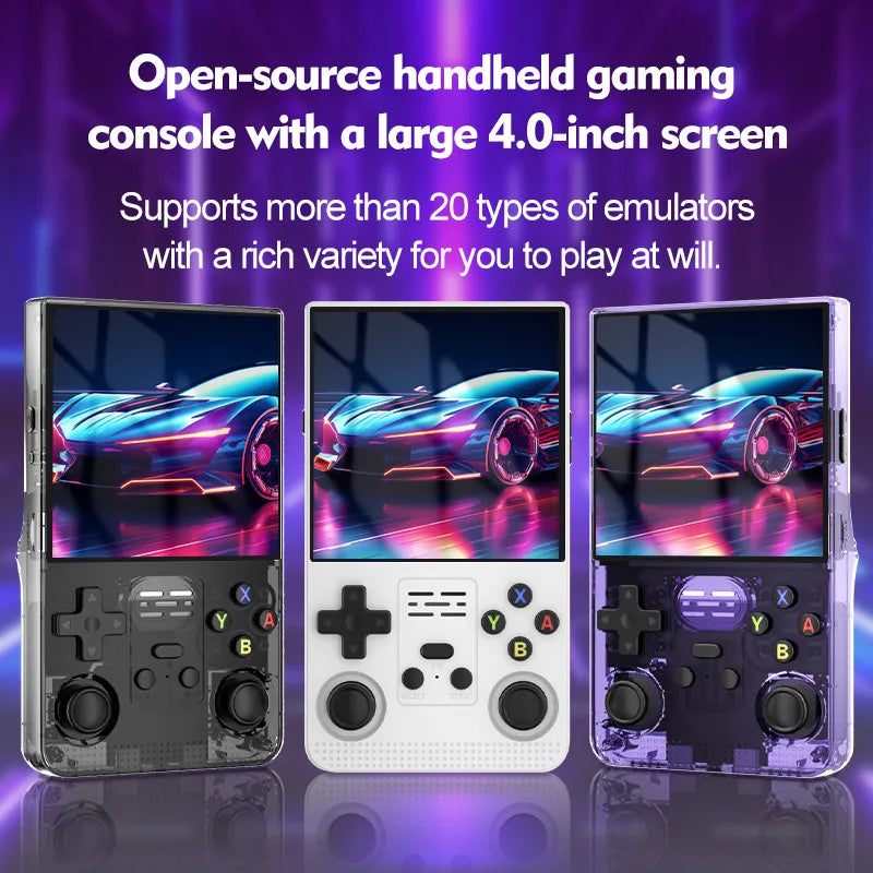 R39 MAX Retro Handheld Game Console Portable Gaming Console Linux System 4.0-inch IPS Screen HD 64GB 20000+ Retro Games