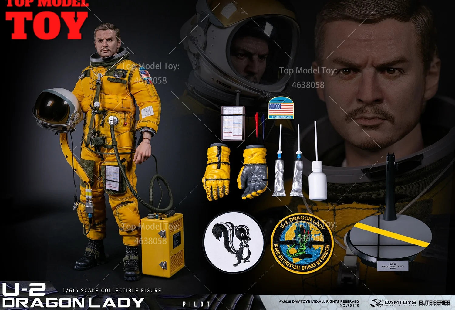 DAMTOYS SR-71 78109 U-2 78110 1/6 Scale Pilot Test Pilot Action Figure Dolls 12'' Male Soldier Full Set Model Collectible Toy