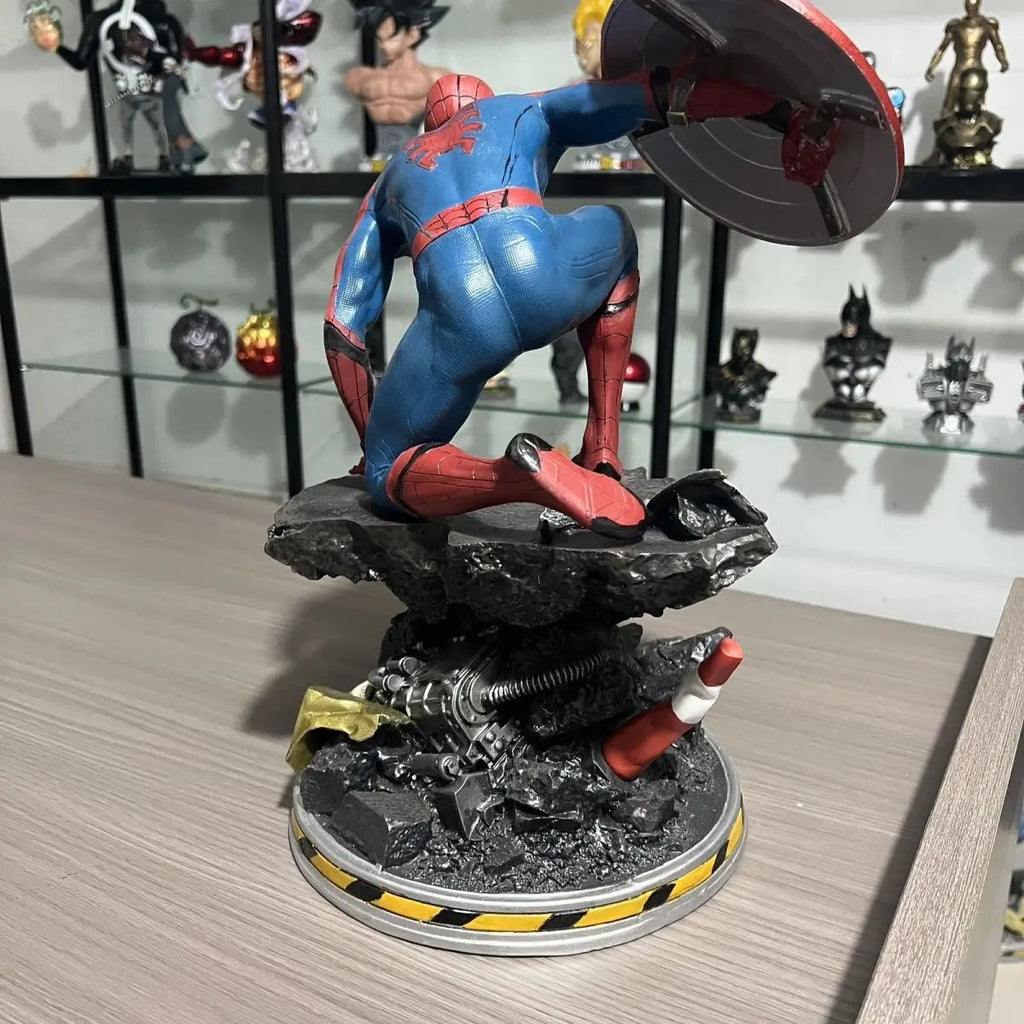 Marvel Studio Spider-Man The Avengers 15.74Inch/40cmGuardian Can Move GK Shield figure Battle Posture ornament Model Toys Gifts