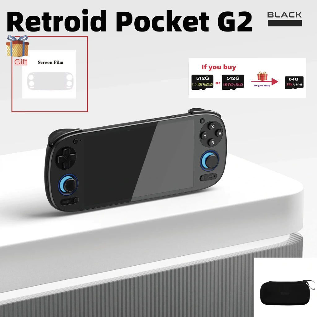 Retroid Pocket G2 Gen 2  RPG2 Retro Handheld Video Game Console Video Player 5.5 Inch AMOLED Adreno A22 Android 15 512G PSP PS2