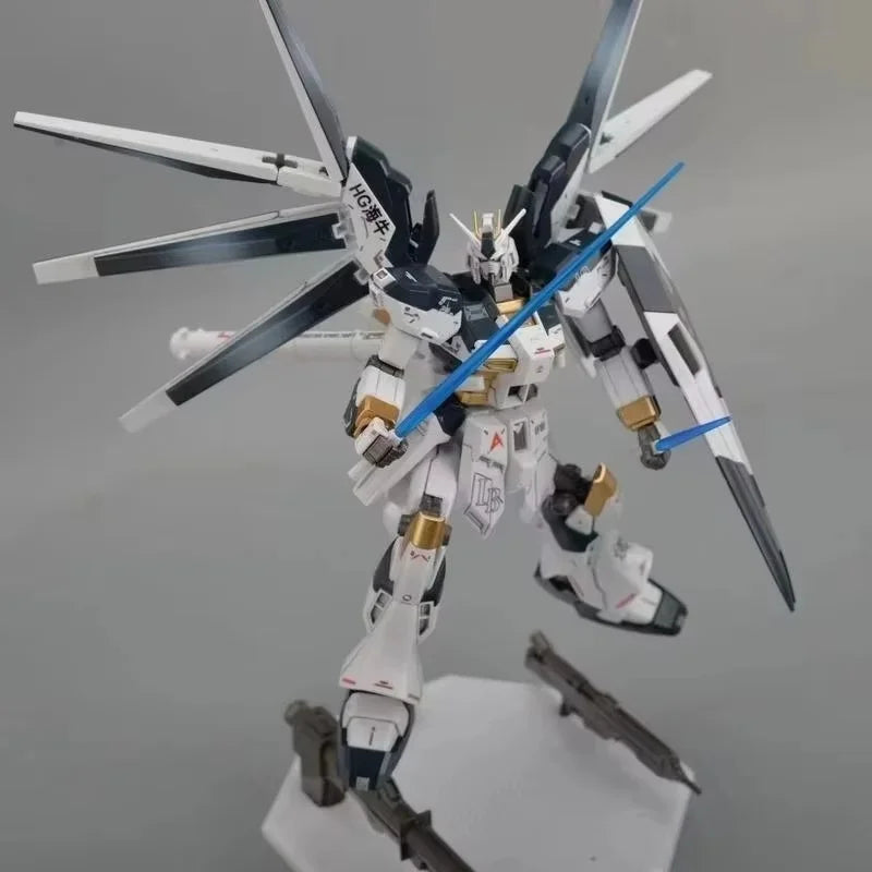 Hi-ν RX-93-ν2 HG 1/144 Hi Nu GPB Color Mech Assembly Model Kit Action Figure Boys' Puzzle Toys Desktop Ornament Doll Collectible