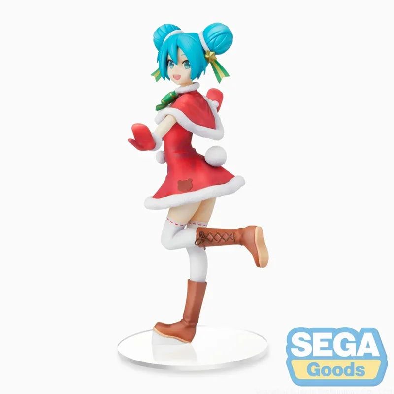 SEGA Original Anime Figure VOCALOID Hatsune Miku 2021 Christmas MIKU Action Figure Toys for Kids Gift Collectible Model Dolls