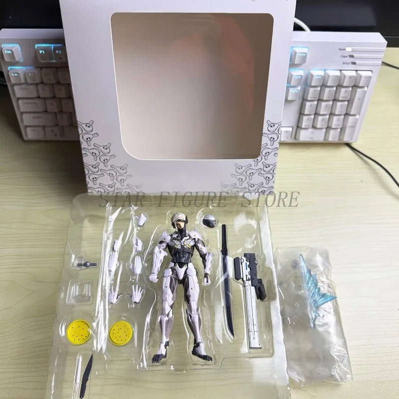 Kaiyodo Metal Gear Solid Raiden Action Figure PVC Movable Collection Revoltech Solid Snake Jack Figurine Model Toy Child's Gifts