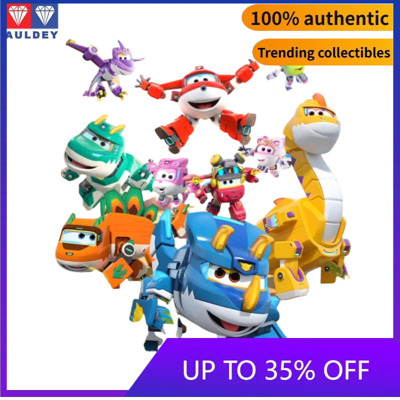 Genuine Auldey Super Wings Series, Pointy Dino Giant Transforming FirefighterKids Educational Robot Toy Kids Interactive Toy Set