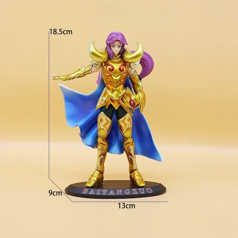 Anime Saint Seiya gold saints Statue model Desktop decoration GK Collection handmade model PVC material.toy gift kid