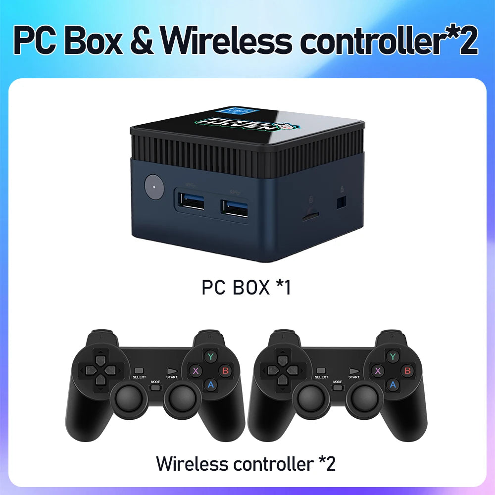 Pixel Haven Box Mini PC Retro Game Console – 12th Gen Intel N100 Quad-Core, Plug & Play, 38,252 Games