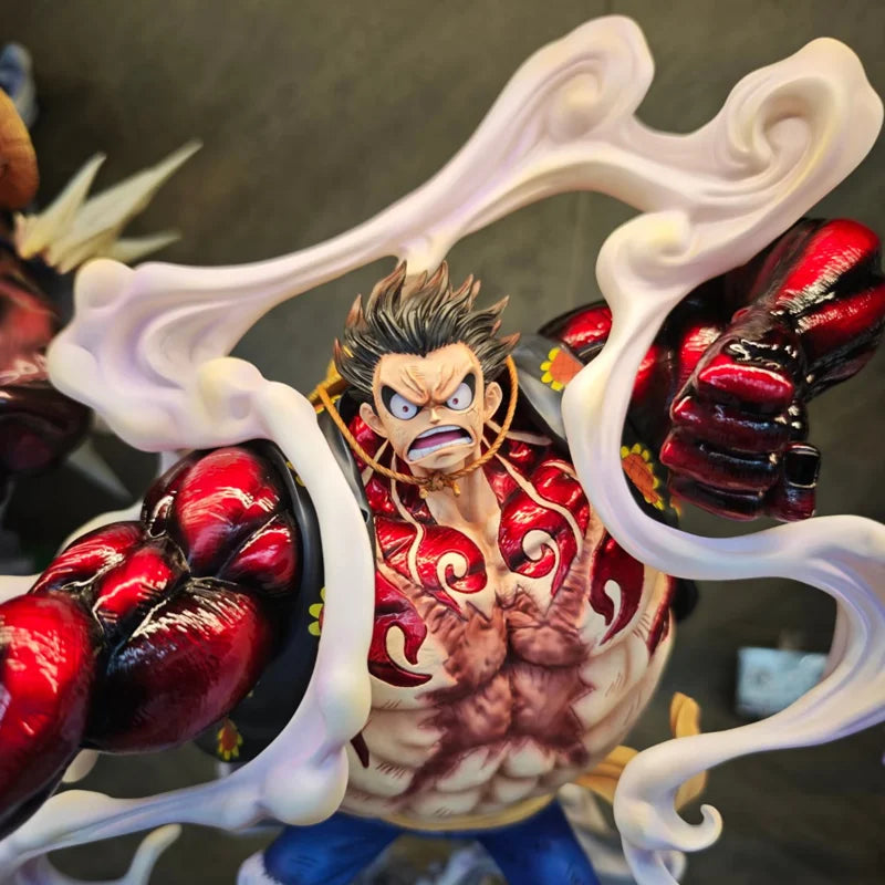 40 cm JT One Piece Ruffy Gear 4 Anime Actionfigur Statue Bounce Man Form in Dressrosa Attire Battle Model Sammlerspielzeug Geschenke
