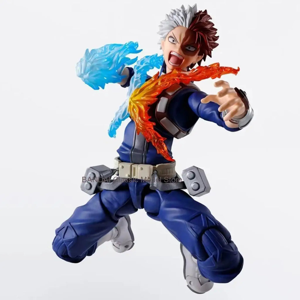 BANDAI S.H.Figuarts My Hero Academia Todoroki Shoto Action Figure - PVC Collectible Model Ornament Doll Toy Gift