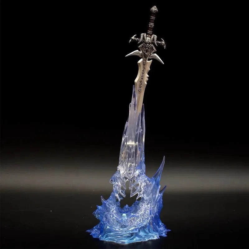28cm LED Light Frostmourne Sword Action Figure - WoW Lich King Collectible PVC Game Peripherals for Children