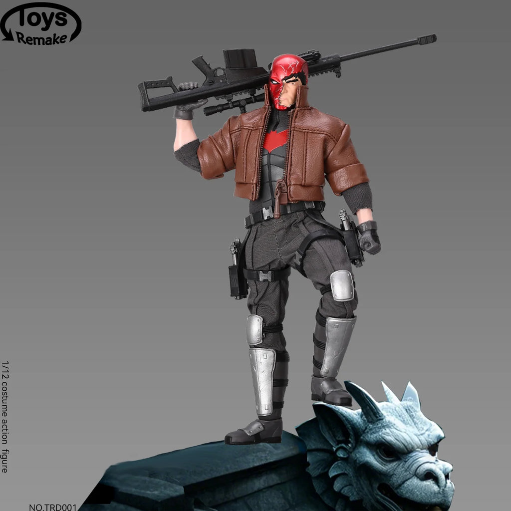 Toysremake Detective Comics Anime Mini Head Sculpt Ornament 6" Full Set Toys Trd001 1/12 Red Hood Movable Action Figure Gifts