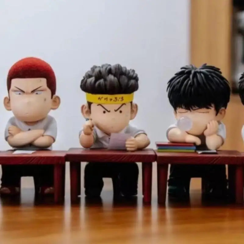 5 Pack Set Anime Slam Dunk Exam Action Figure Q Version Resit Model Desktop Car Ornaments Toy Collectible Boys Birthday Gifts
