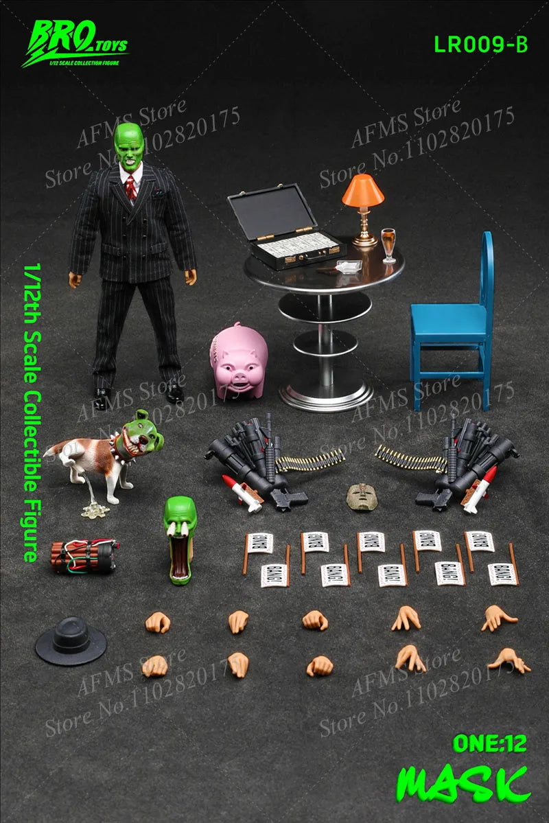 BROTOYS LR009 1/12 Scale Collectible Figure Mask Jim Carrey Magic Comedy Movies Doll 6Inch Male Soldier Action Figure Body