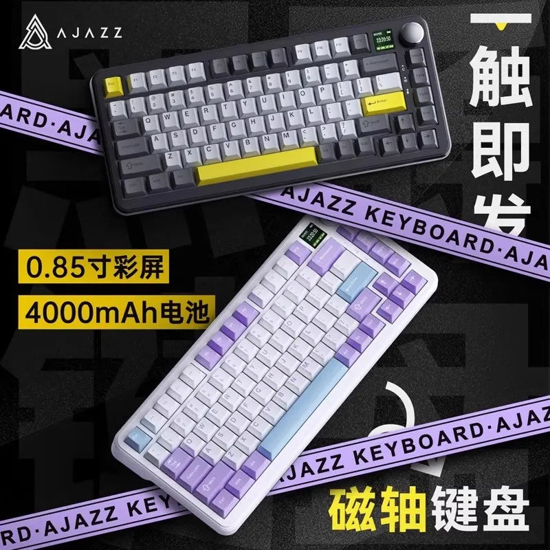 Ajazz AK820 Pro Mechanische Tastatur Bluetooth Wireless/C-Wired Angepasst Tastatur Hot Swapping Dichtung Tastaturen Für Gaming