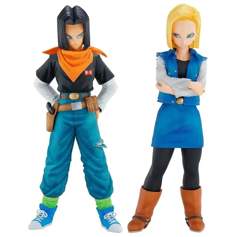 24CM Аниме Dragon Ball Z Android 17 18 Фигура Android 18 PVC екшън фигурки Колекция Модел играчки за деца Коледни подаръци