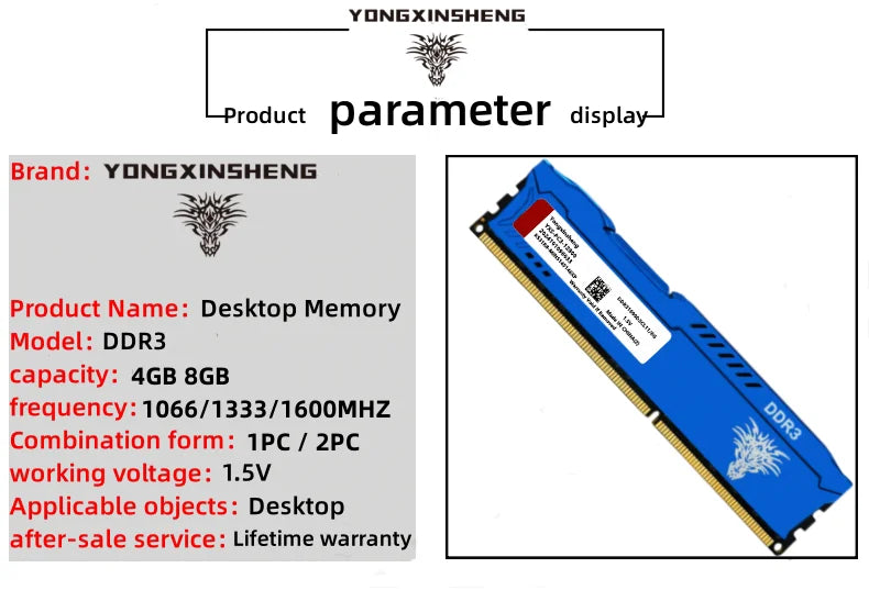 DDR3 4GB 8GB 1600MHz PC3-12800 240Pin CL11 DIMM Desktop Computer Kühlweste Speicher 1,5V RAM Computer teile memoria US lager