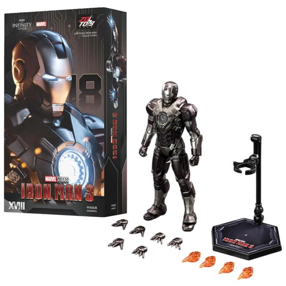 ZDTDS Toys Iron Man MK18 Cassanova MK10 Jack Tony Stark Collection Joint Movable Model Action Figure Desktop Ornament Toys Gifts